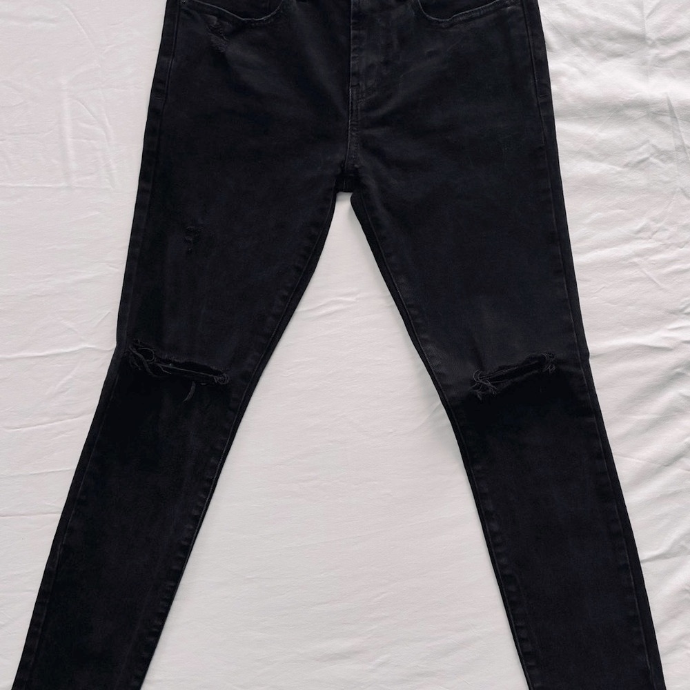 Pacsun Stacked Skinny 90s Y2k Black grunge goth distressed Men 28